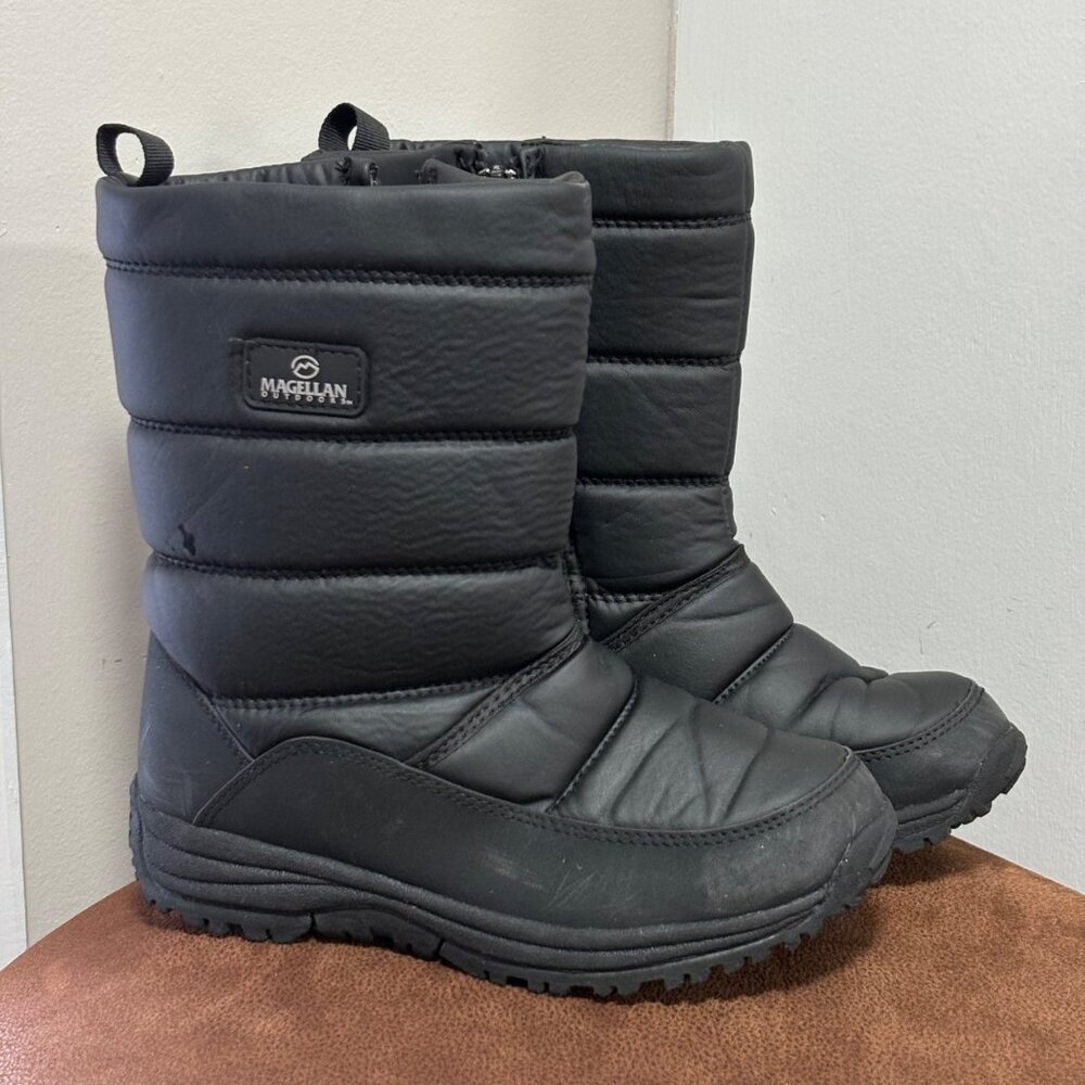MAGELLAN OUTDOORS WINTER SNOW BOOTS BLACK ADULTS UNISEX MENS 5 WOMENS 6